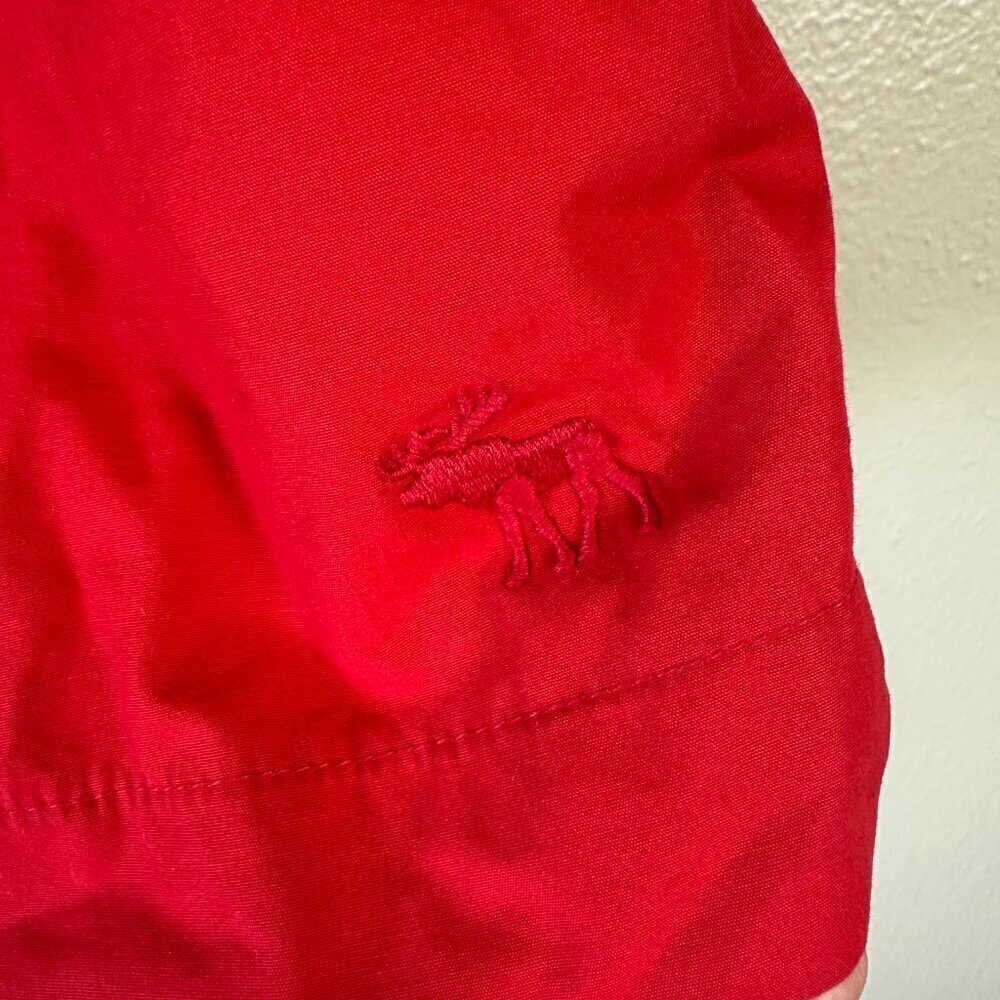 Abercrombie & Fitch Mini Strapless Dress Smocked Bold Cocktail Red Women's Small - Picture 5 of 5